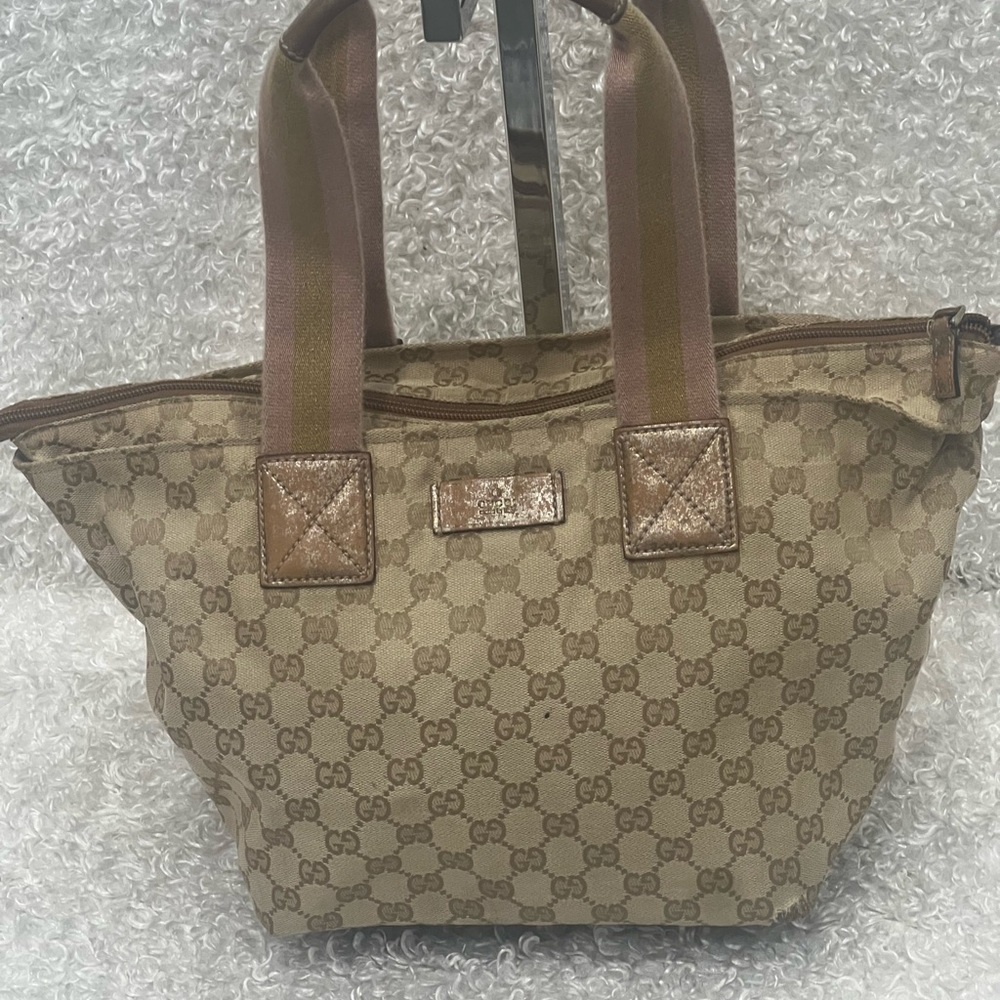 Gucci GG Canvas Medium Web Tote Bag